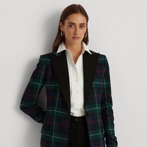 Lauren Ralph Lauren Tartan Plaid Blazer Jacket Size 10